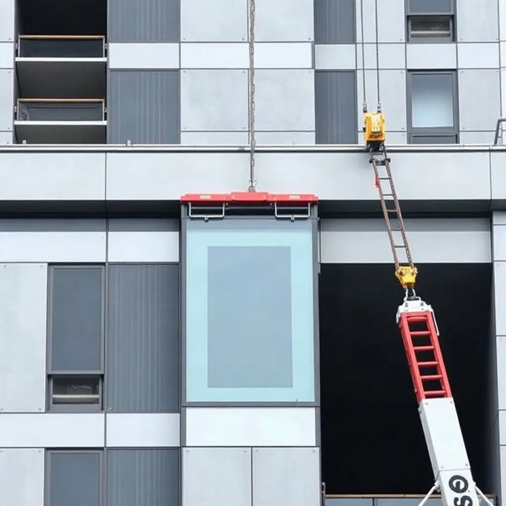 Plan panel handovers, lift movements and team signals in advance to guide glass safely into the opening.