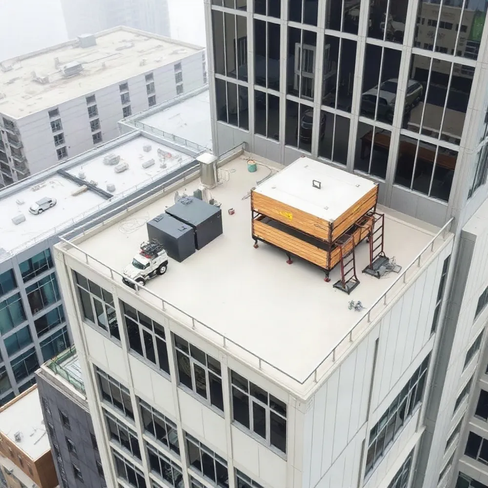 Map maintenance tasks, roof routes and material handling needs before selecting a façade access system.