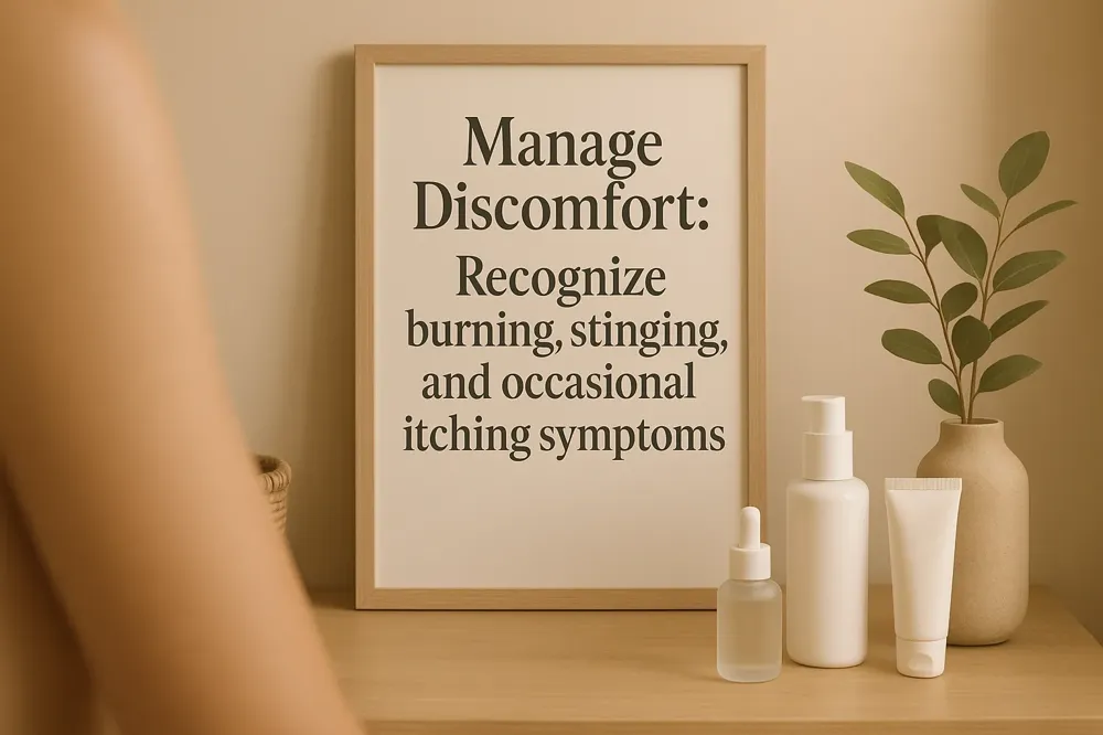 Manage Discomfort: Recognize burning, stinging, and occasional itching symptoms