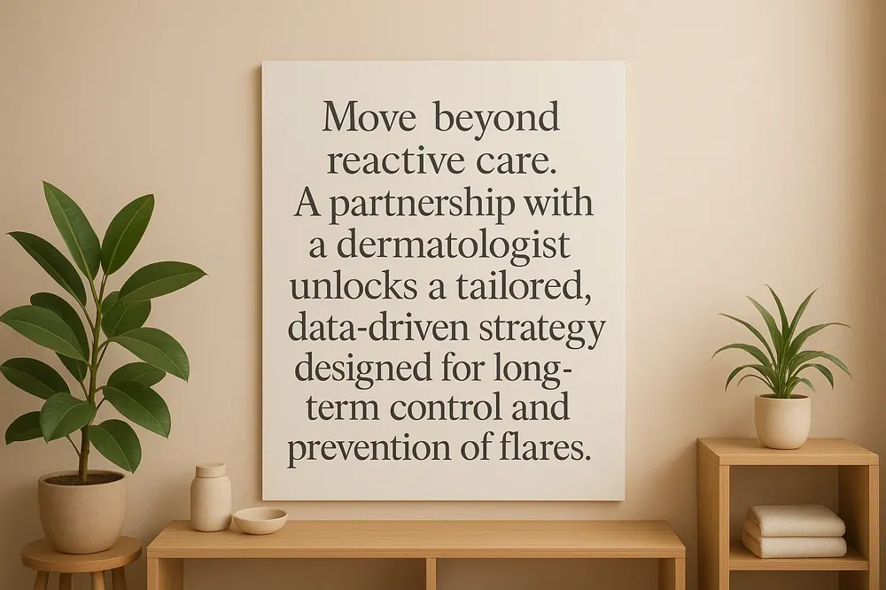 Move beyond reactive care. A partnership with a dermatologist unlocks a tailored, data-driven strategy designed for long-term control and prevention of flares.