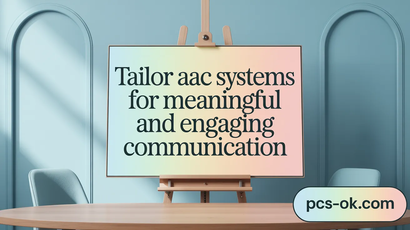 Tailor AAC systems for meaningful and engaging communication
