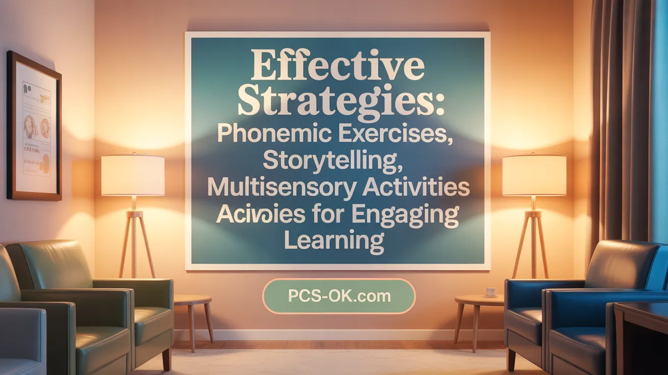 Effective strategies: phonemic exercises, storytelling, multisensory activities.