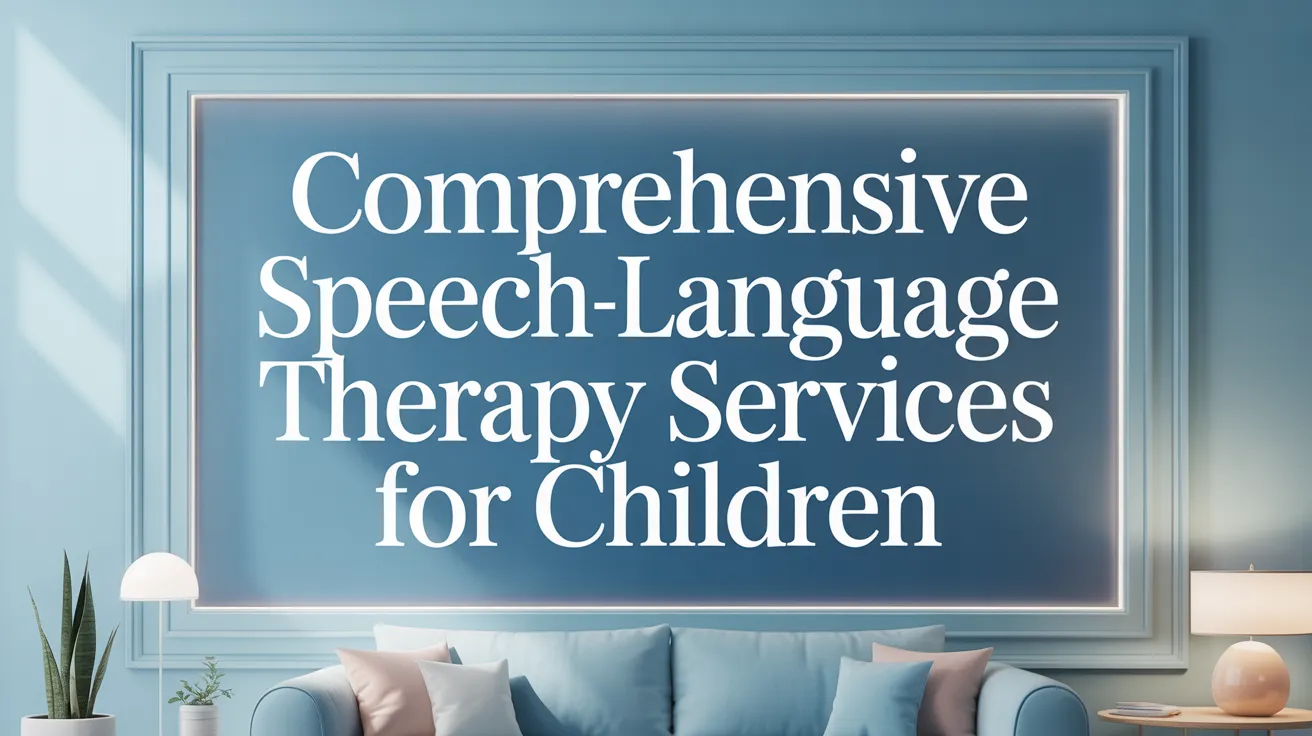 Comprehensive Speech-Language Therapy Services for Children