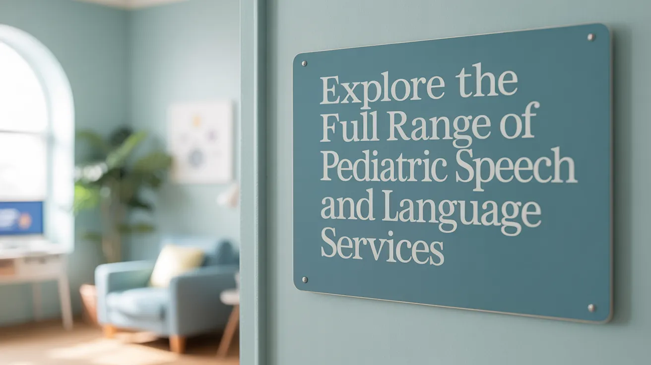 Explore the Full Range of Pediatric Speech and Language Services