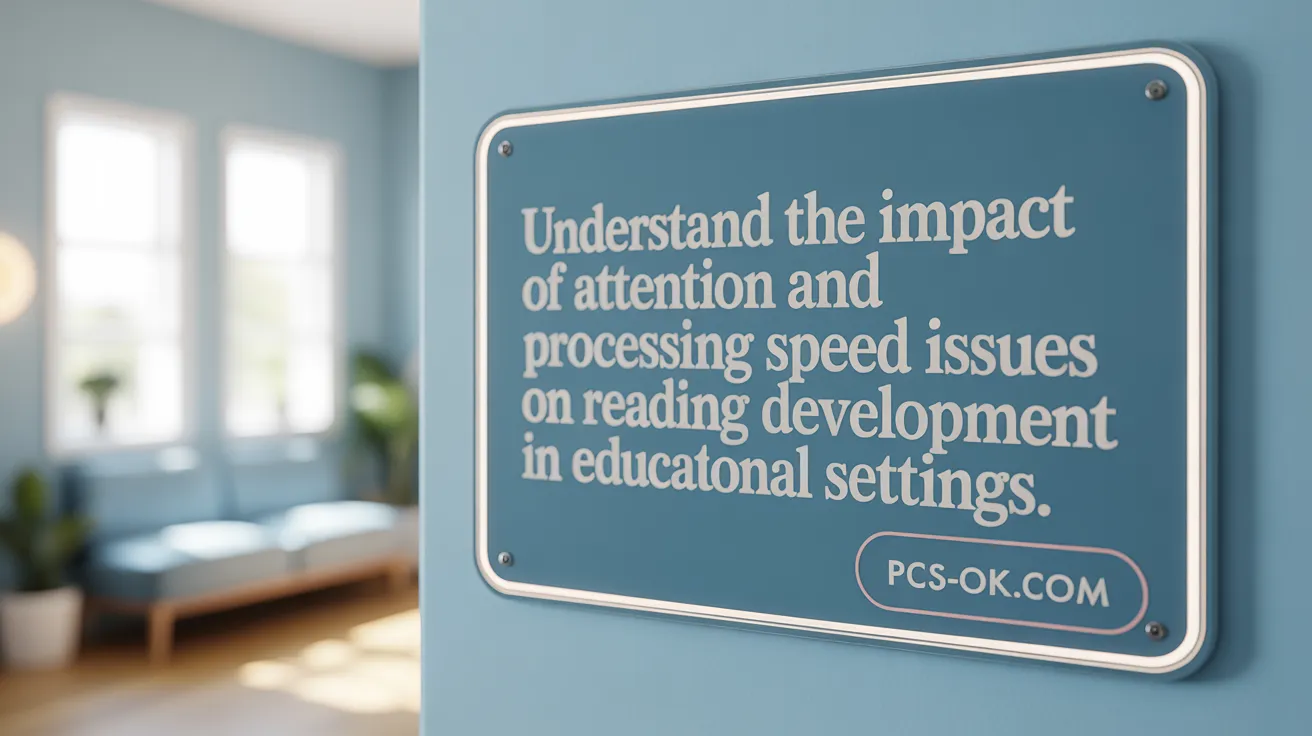 Understand the impact of attention and processing speed issues on reading development.