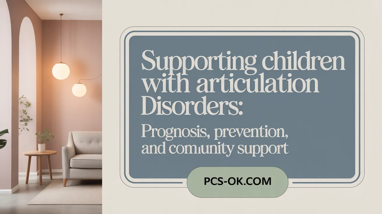 Supporting Children with Articulation Disorders: Prognosis, Prevention, and Community Support