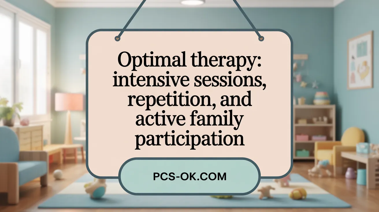 Optimal Therapy: Intensive Sessions, Repetition, and Active Family Participation