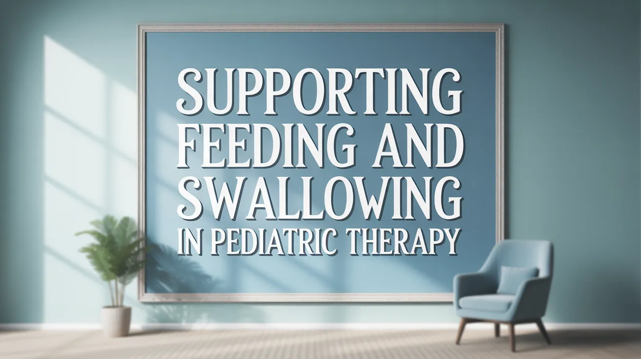 Supporting Feeding and Swallowing in Pediatric Therapy