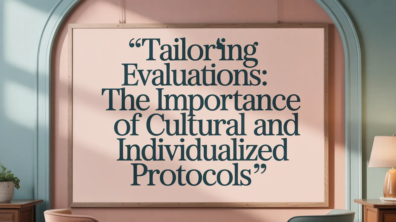 Tailoring Evaluations: The Importance of Cultural and Individualized Protocols