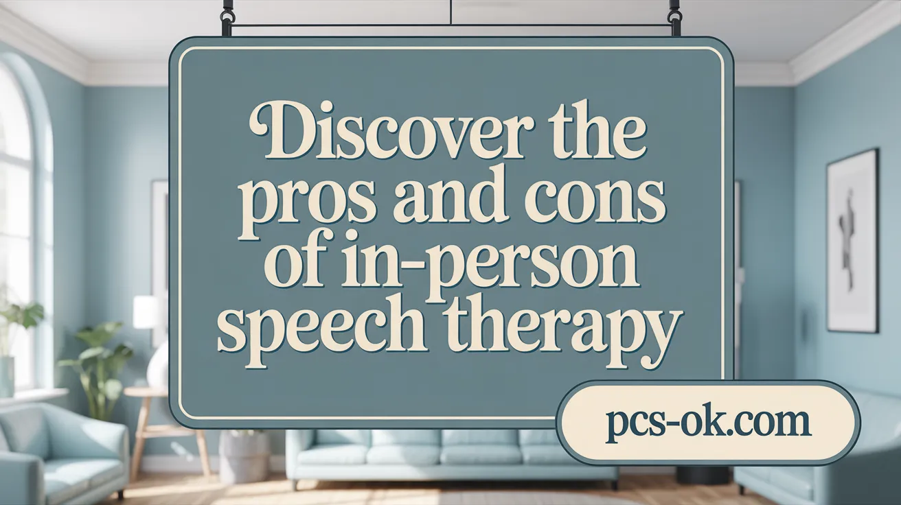 Discover the Pros and Cons of In-Person Speech Therapy