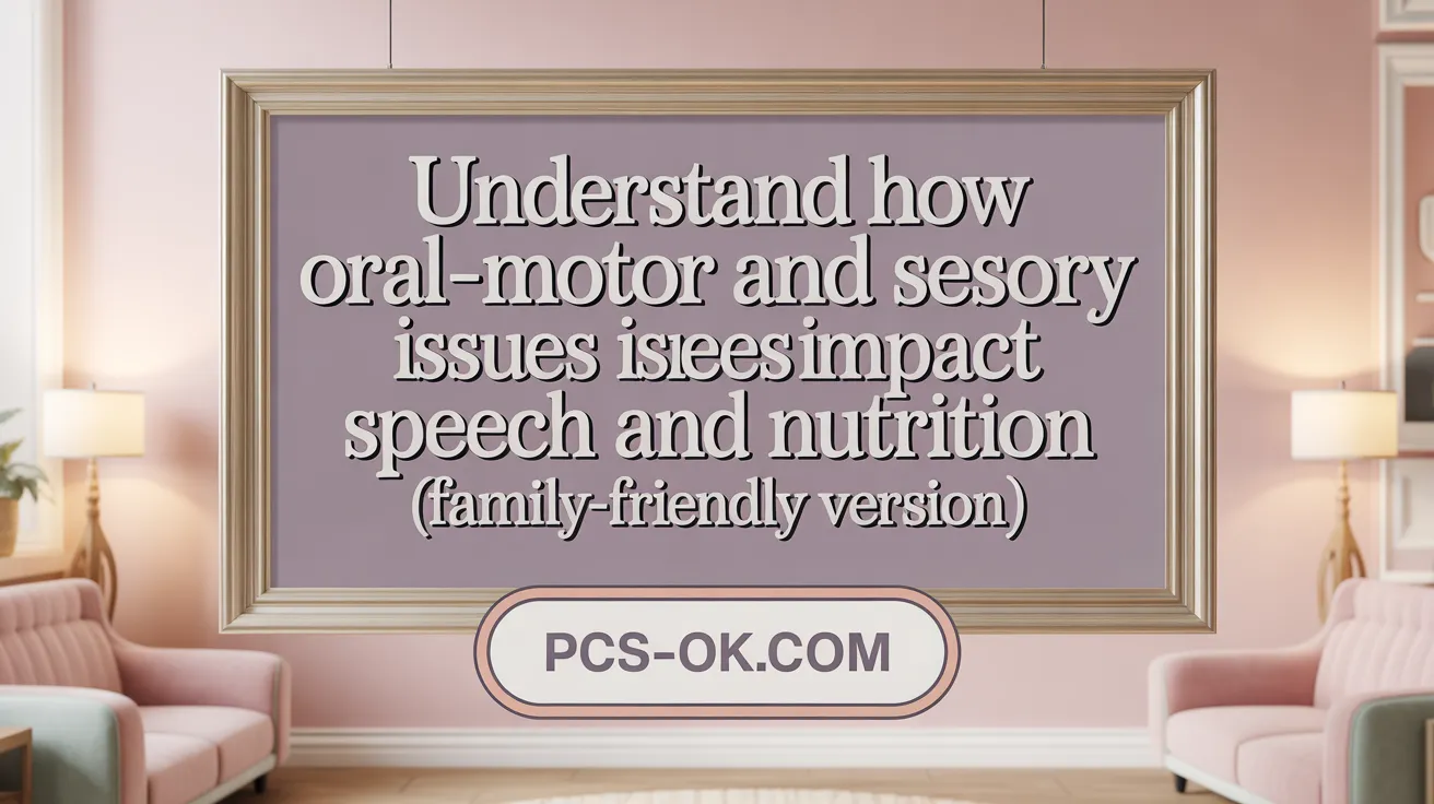 Understand How Oral-Motor and Sensory Issues Impact Speech and Nutrition