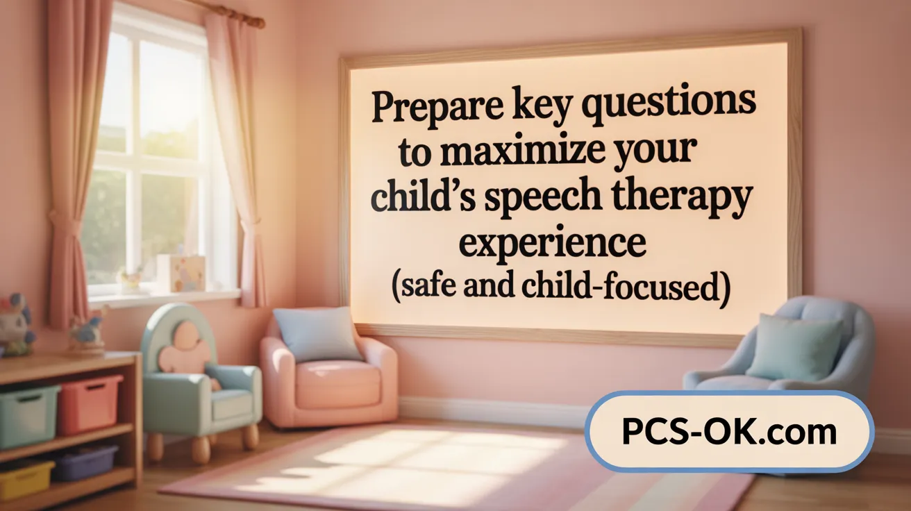 Prepare key questions to maximize your child's speech therapy experience