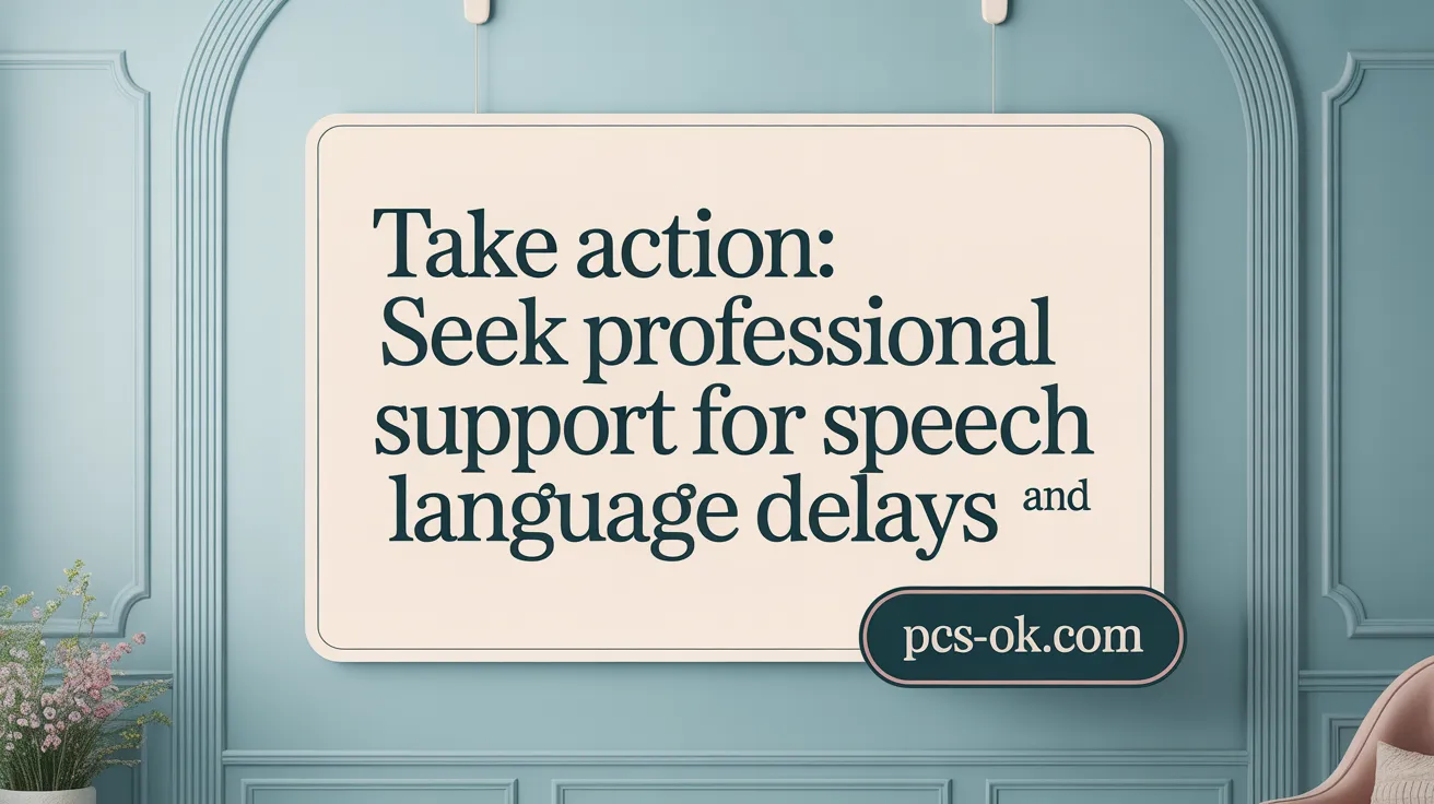 Take Action: Seek Professional Support for Speech and Language Delays