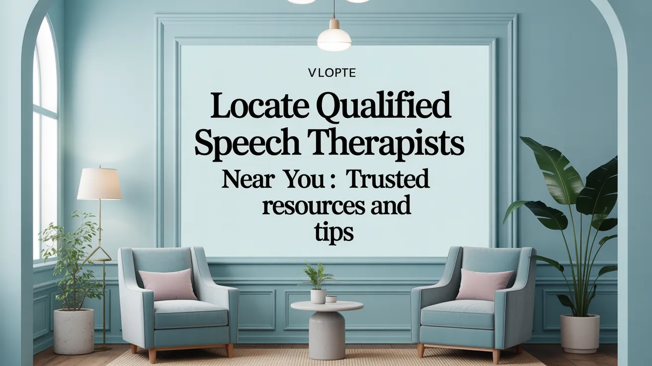 Locate Qualified Speech Therapists Near You: Trusted Resources and Tips