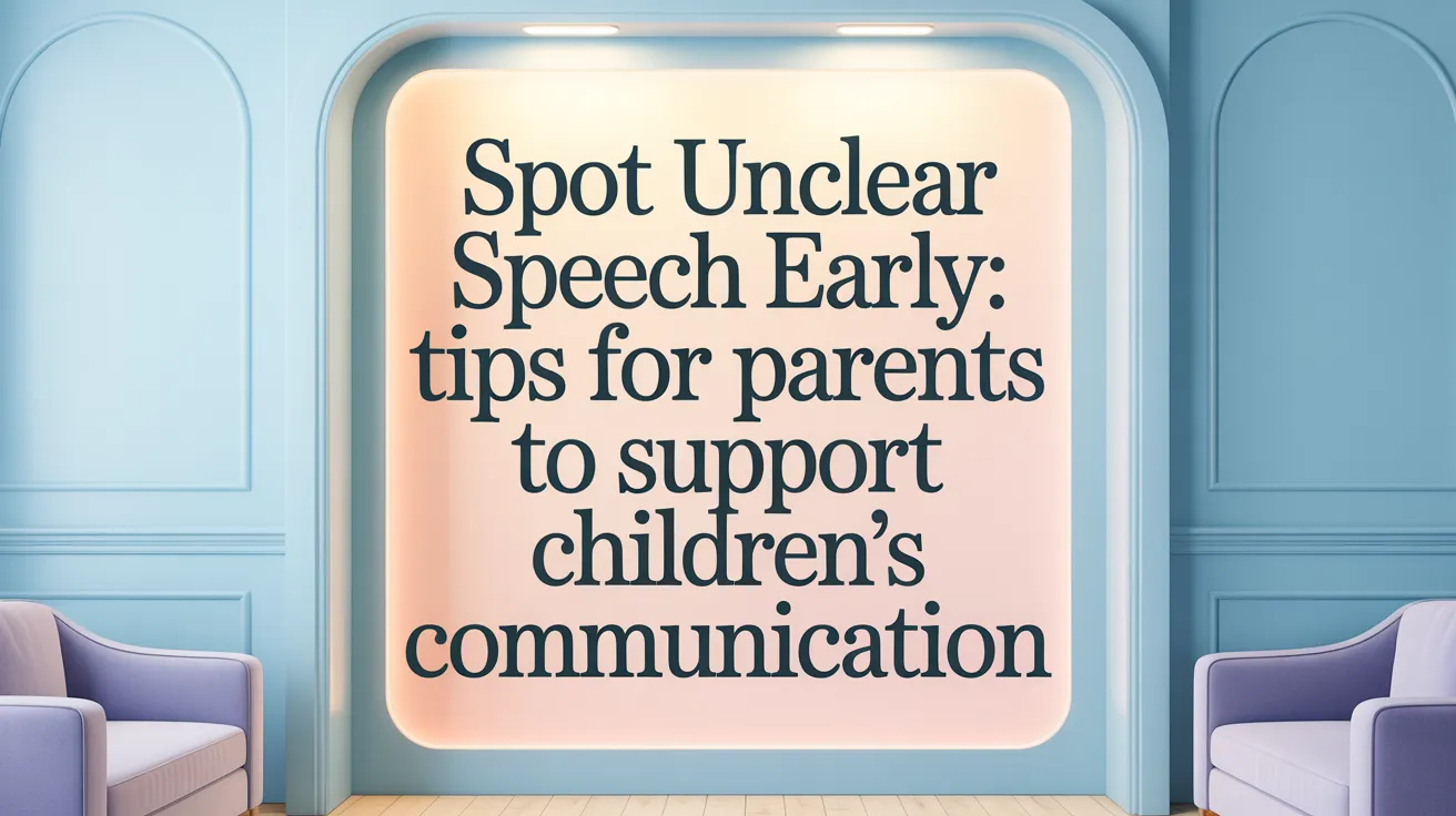 Spot Unclear Speech Early: Tips for Parents to Support Children's Communication