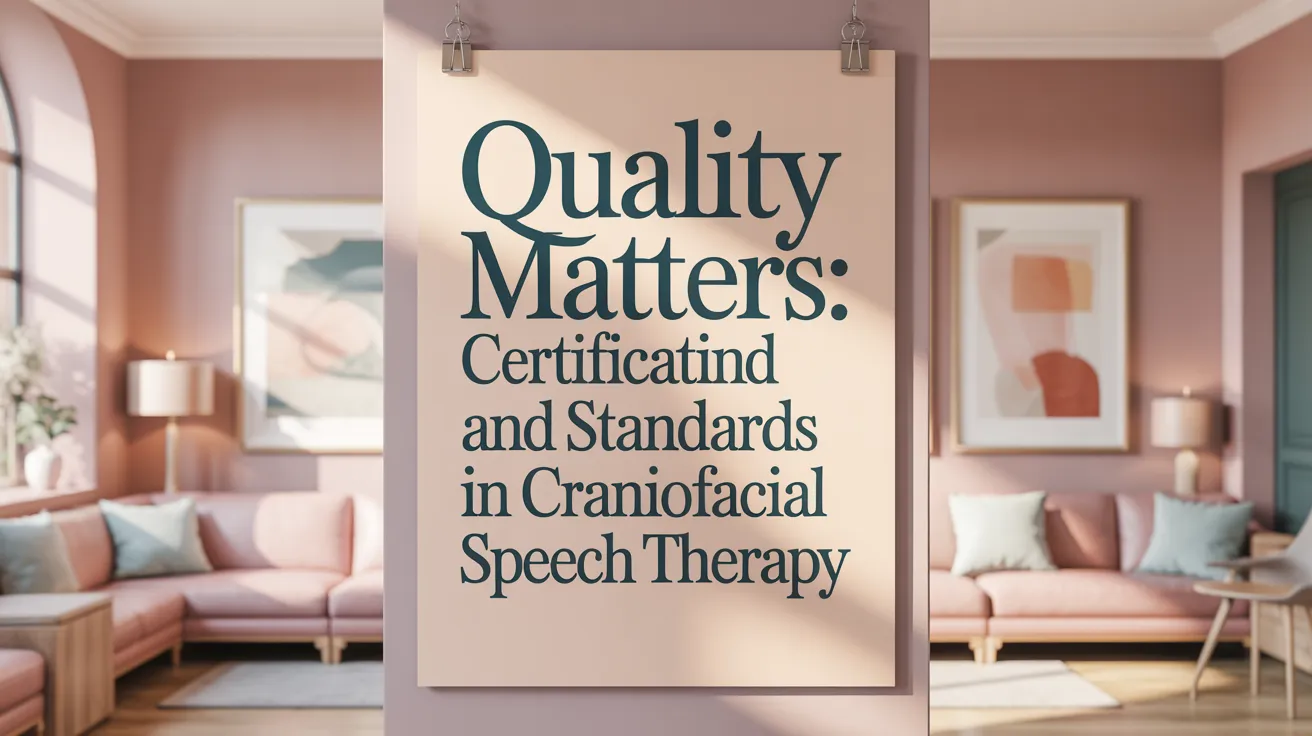 Quality Matters: Certification and Standards in Craniofacial Speech Therapy