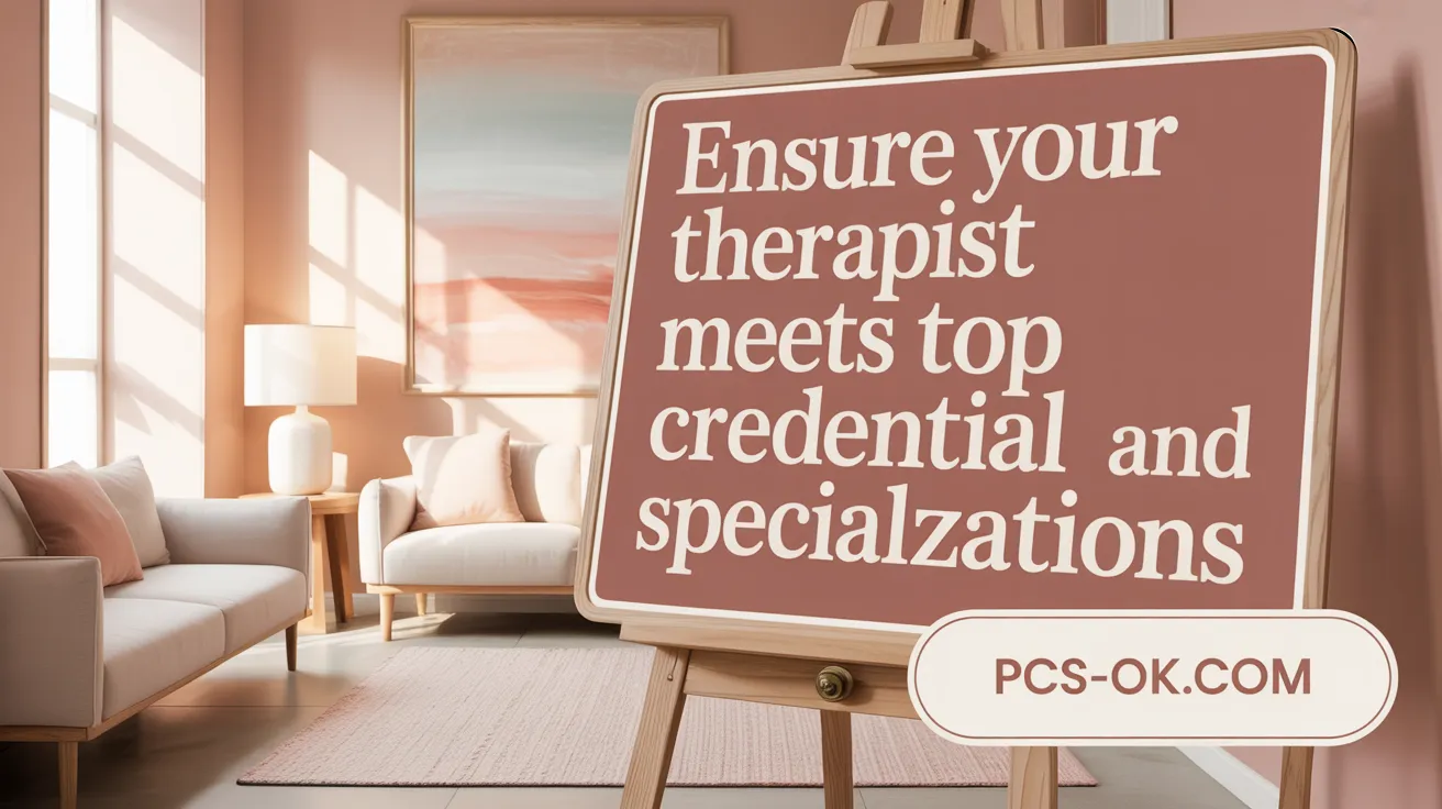 Ensure Your Therapist Meets Top Credentials and Specializations