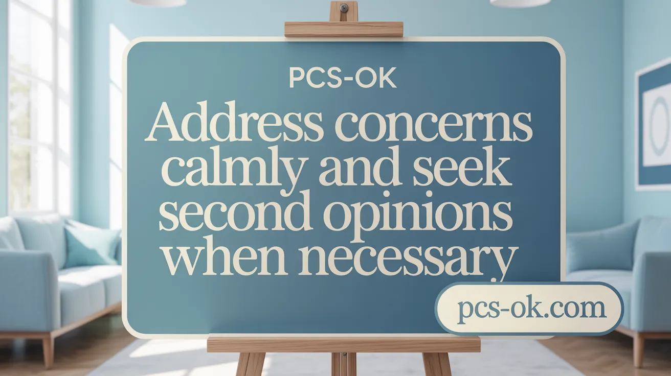 Address Concerns Calmly and Seek Second Opinions When Necessary