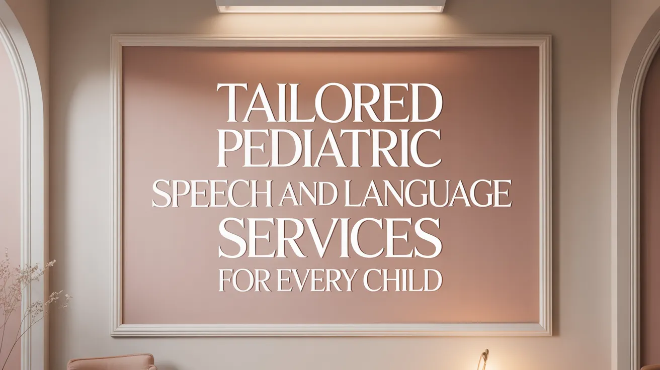 Tailored Pediatric Speech and Language Services for Every Child