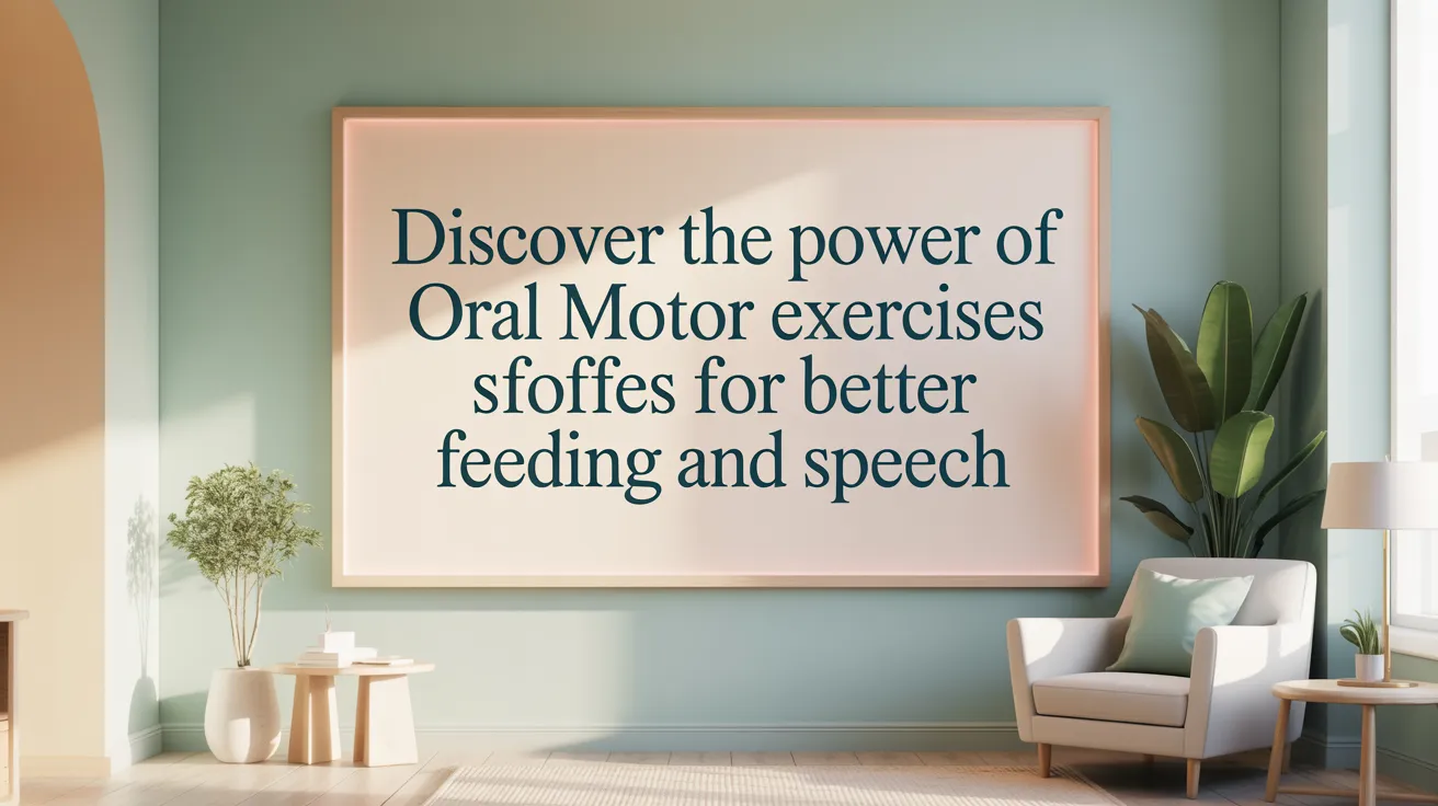 Discover the Power of Oral Motor Exercises for Better Feeding and Speech