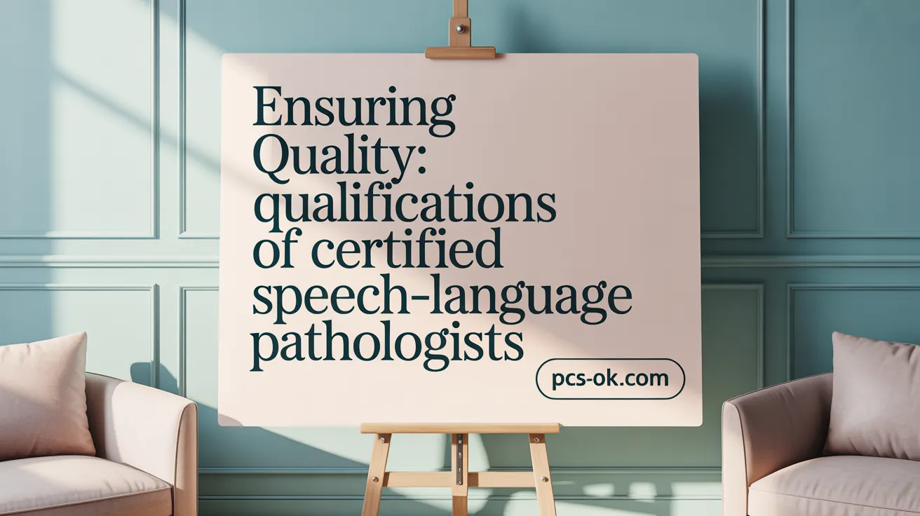 Ensuring Quality: Qualifications of Certified Speech-Language Pathologists