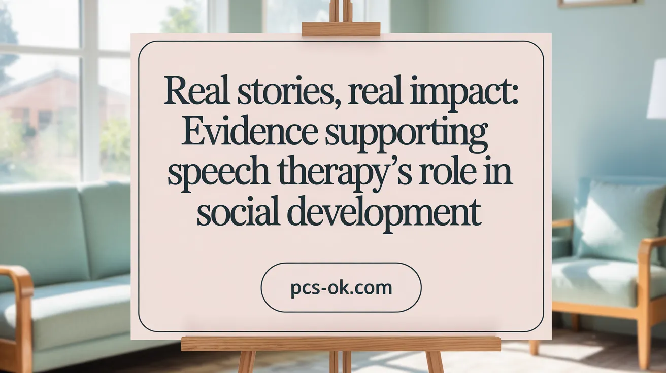 Real Stories, Real Impact: Evidence Supporting Speech Therapy’s Role in Social Development