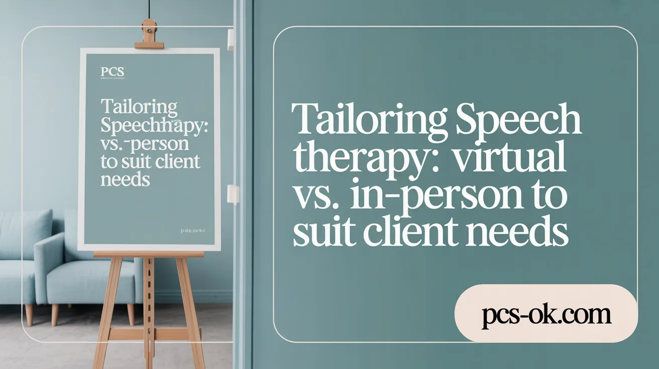 Tailoring Speech Therapy: Virtual vs. In-Person to Suit Client Needs
