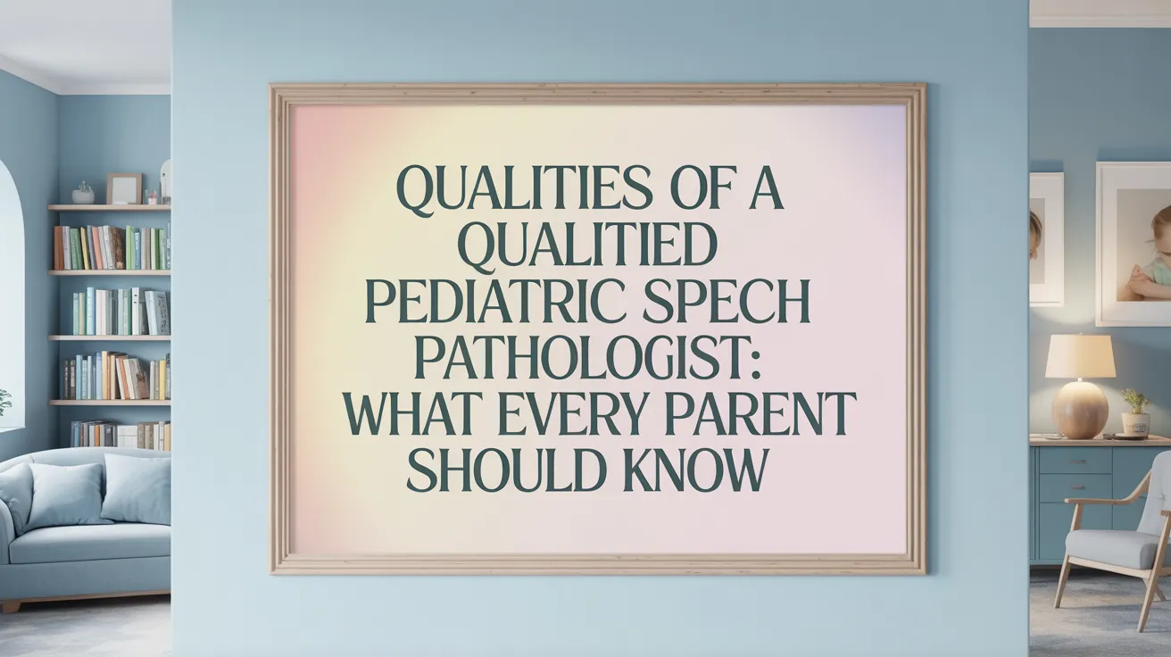 Qualities of a Qualified Pediatric Speech Pathologist: What Every Parent Should Know