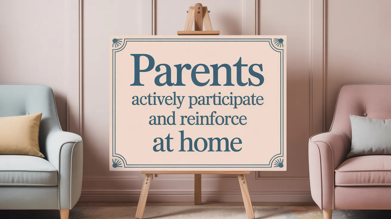 Parents actively participate and reinforce at home