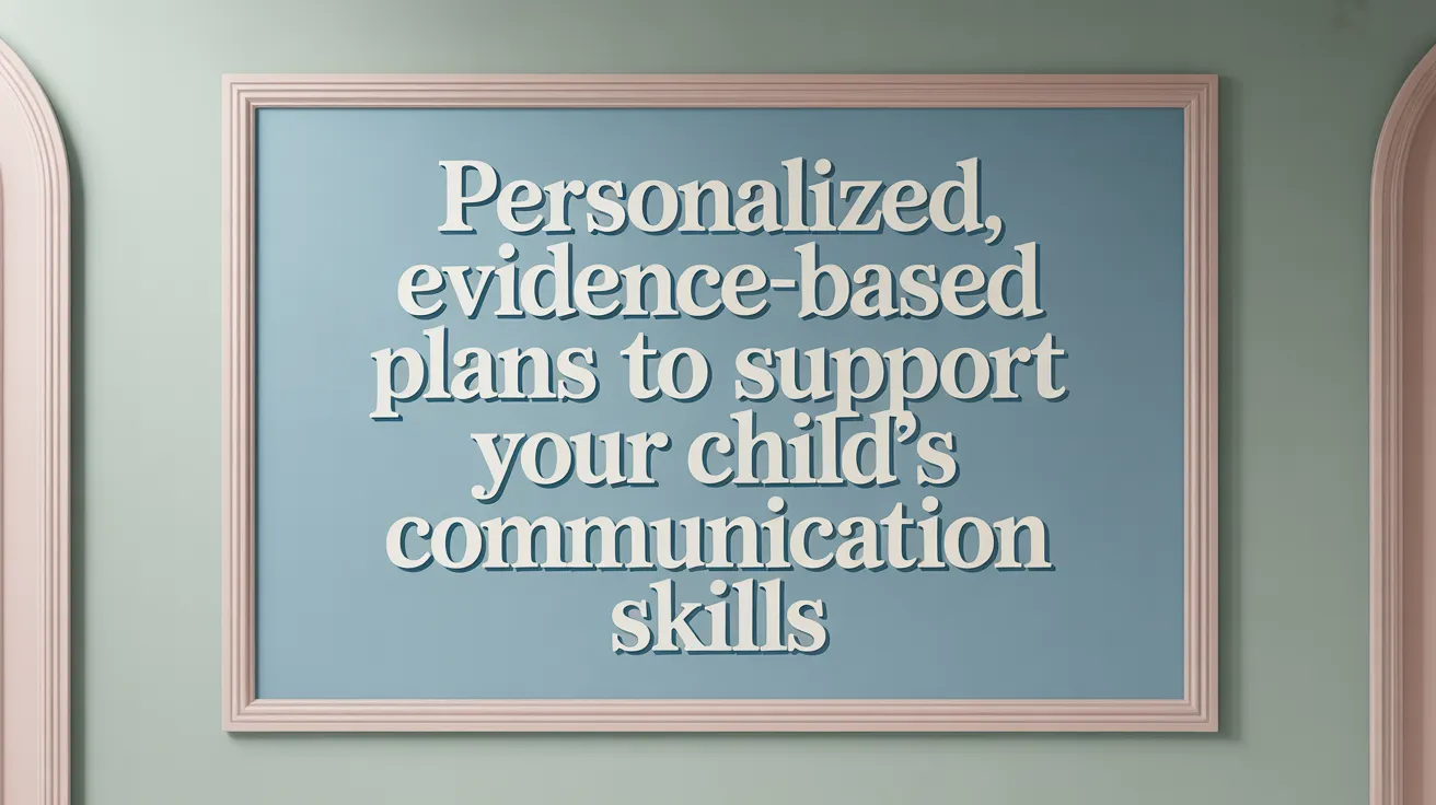 Personalized, Evidence-Based Plans to Support Your Child’s Communication Skills