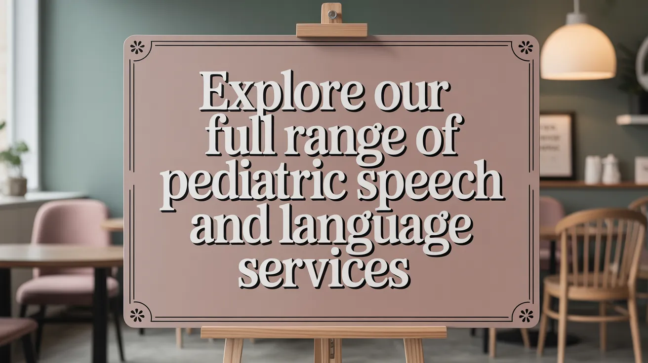 Explore Our Full Range of Pediatric Speech and Language Services