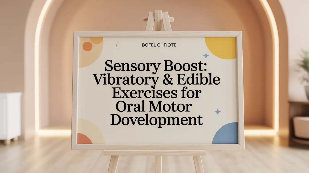 Sensory Boost: Vibratory & Edible Exercises for Oral Development