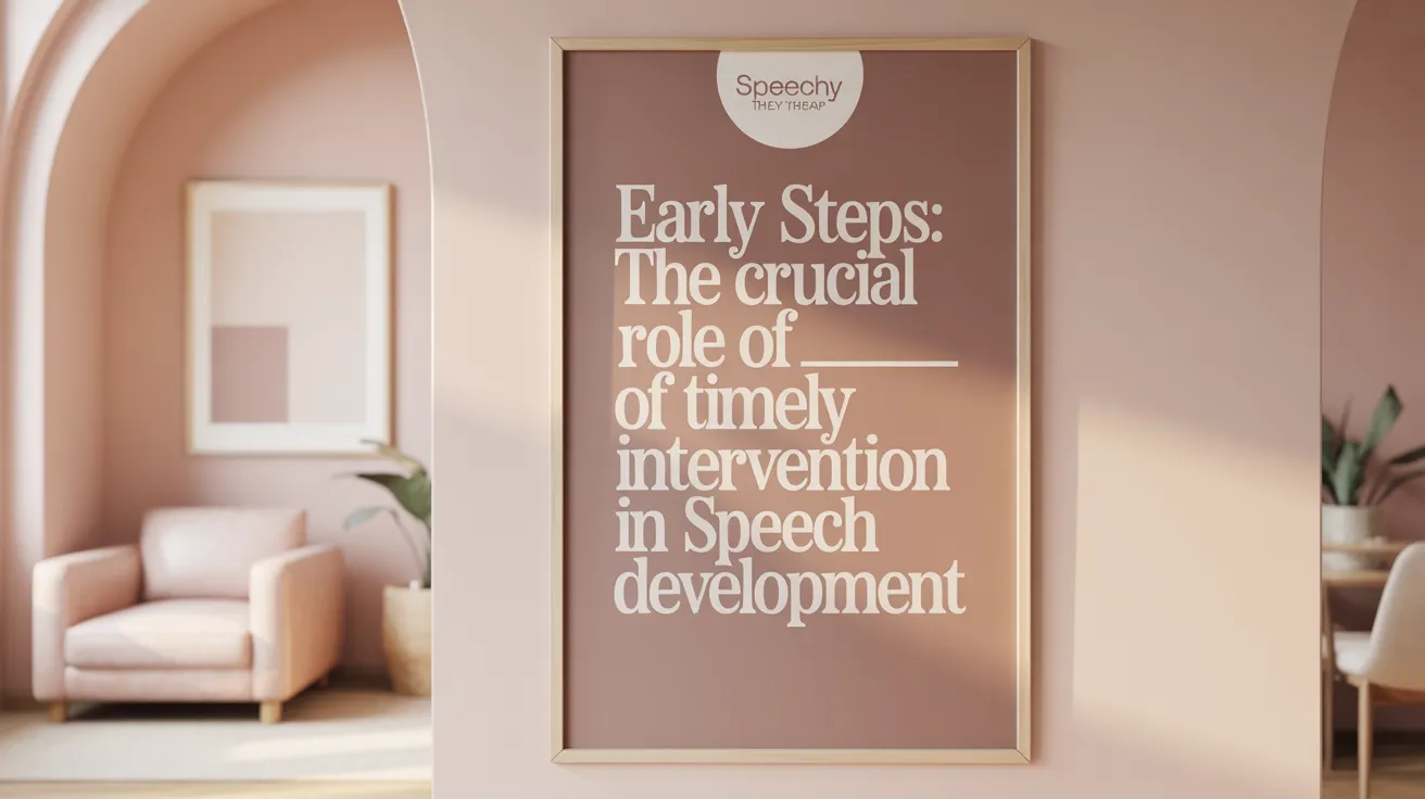 Early Steps: The Crucial Role of Timely Intervention in Speech Development