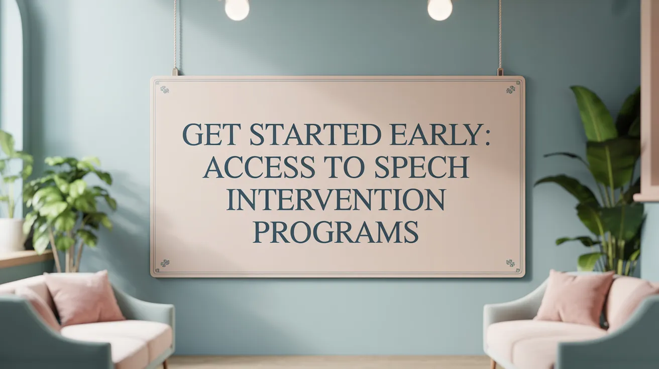 Get Started Early: Access to Speech Intervention Programs
