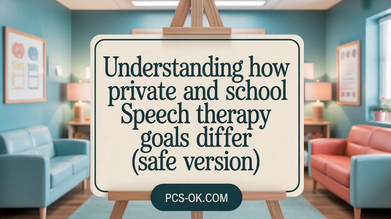 Understanding How Private and School Speech Therapy Goals Differ