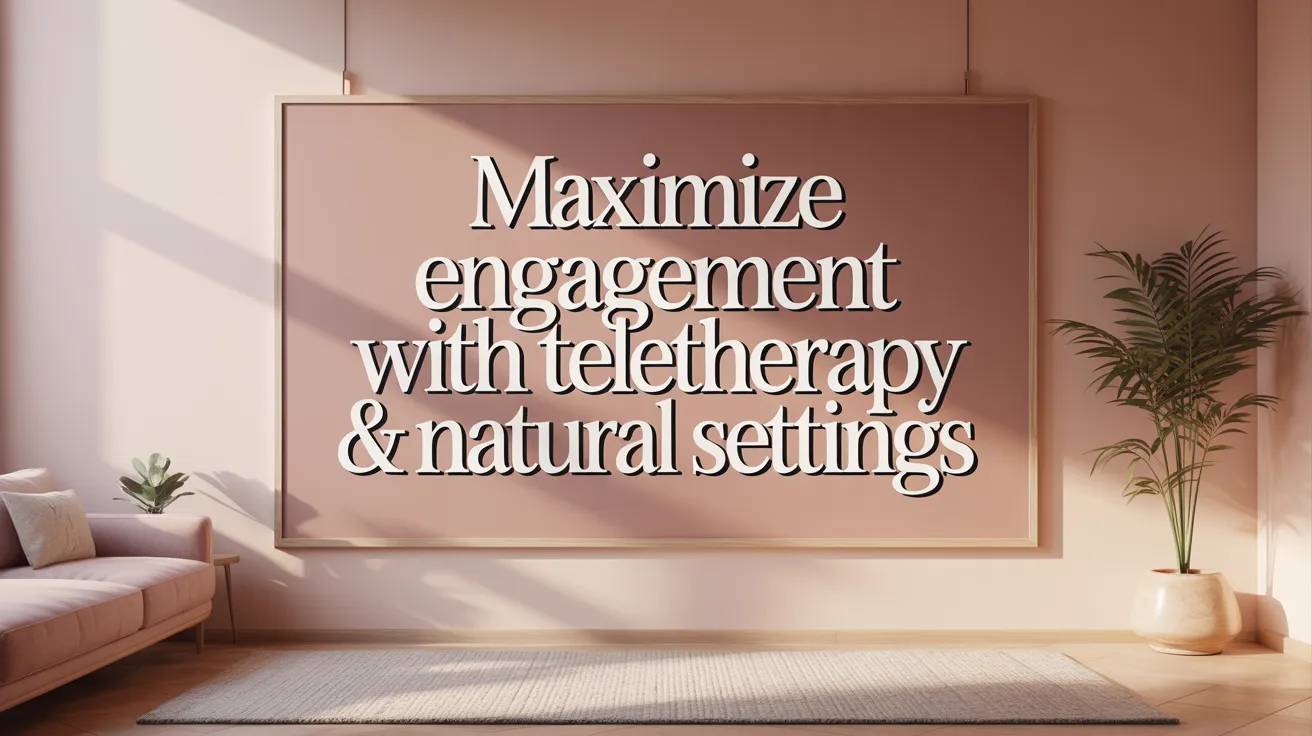 Maximize Engagement with Teletherapy & Natural Settings