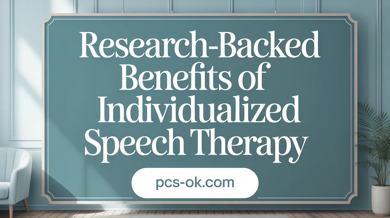 Research-backed benefits of individualized speech therapy