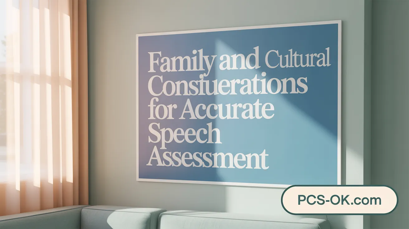 Family and Cultural Considerations for Accurate Speech Assessment