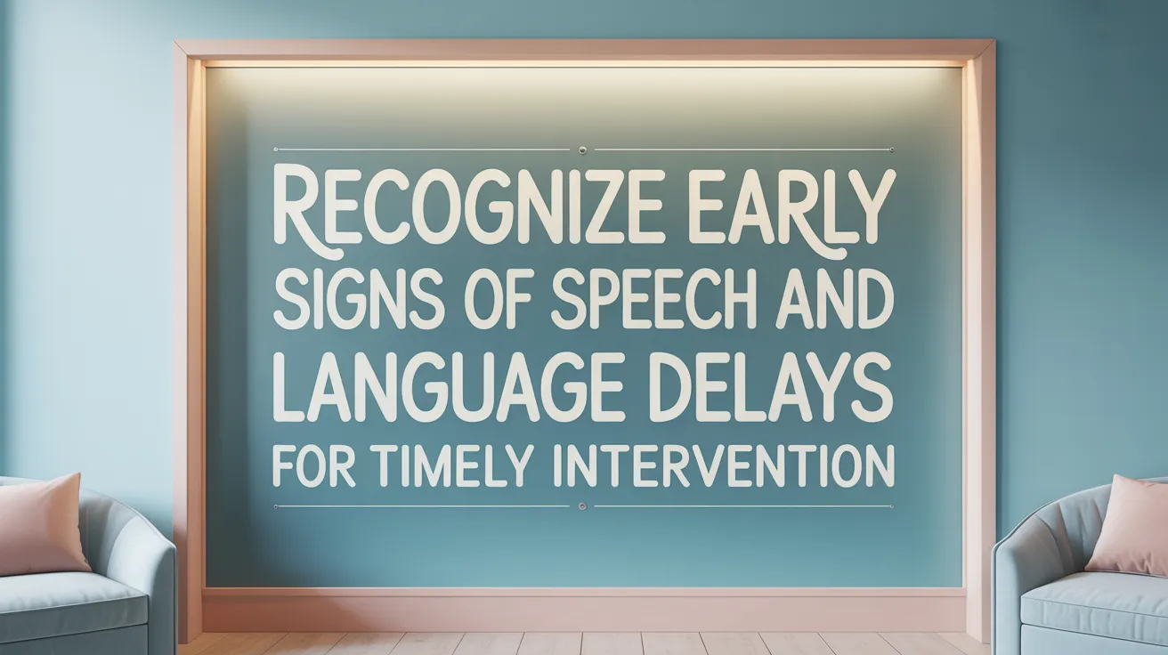 Recognize Early Signs of Speech and Language Delays for Timely Intervention