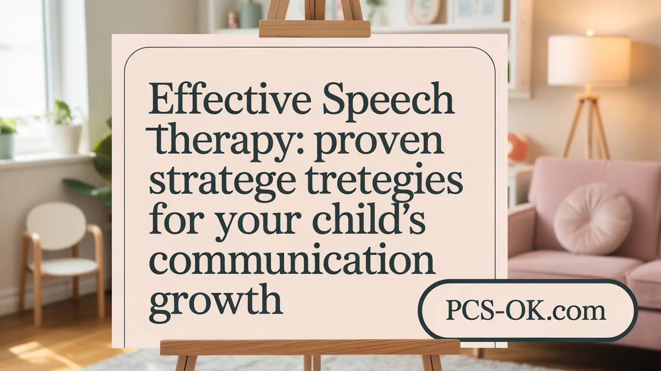 Effective Speech Therapy: Proven Strategies for Your Child’s Communication Growth