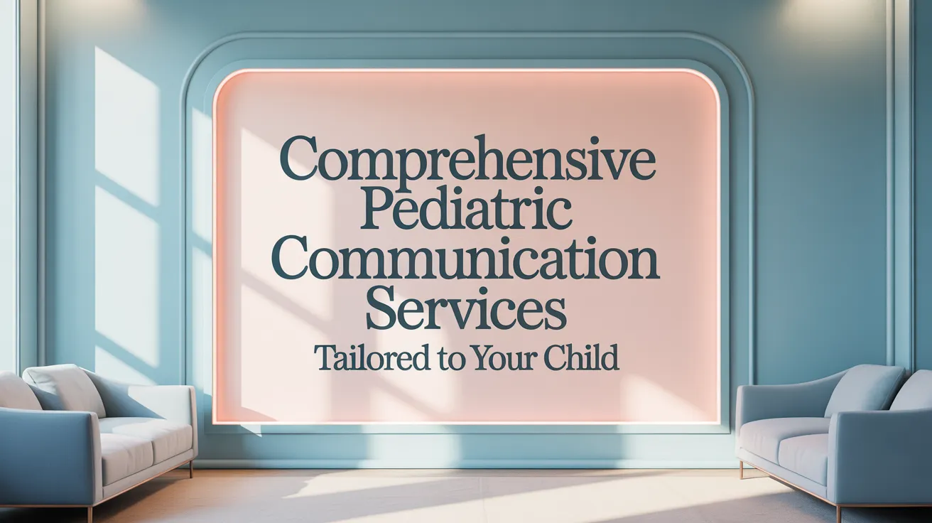 Comprehensive Pediatric Communication Services Tailored to Your Child