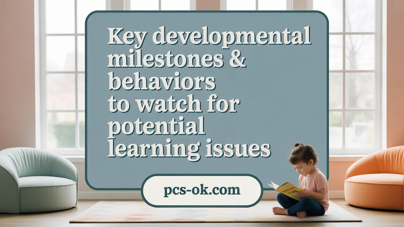Key Developmental Milestones & Behaviors to Watch for Potential Learning Issues