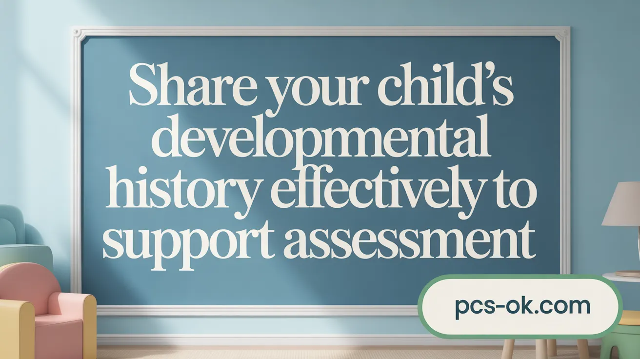 Share your child's developmental history effectively to support assessment
