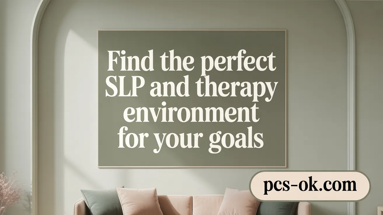 Find the Perfect SLP and Therapy Environment for Your Goals