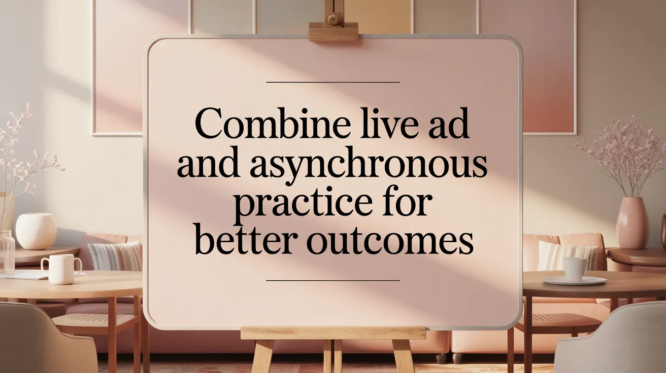 Combine Live and Asynchronous Practice for Better Outcomes