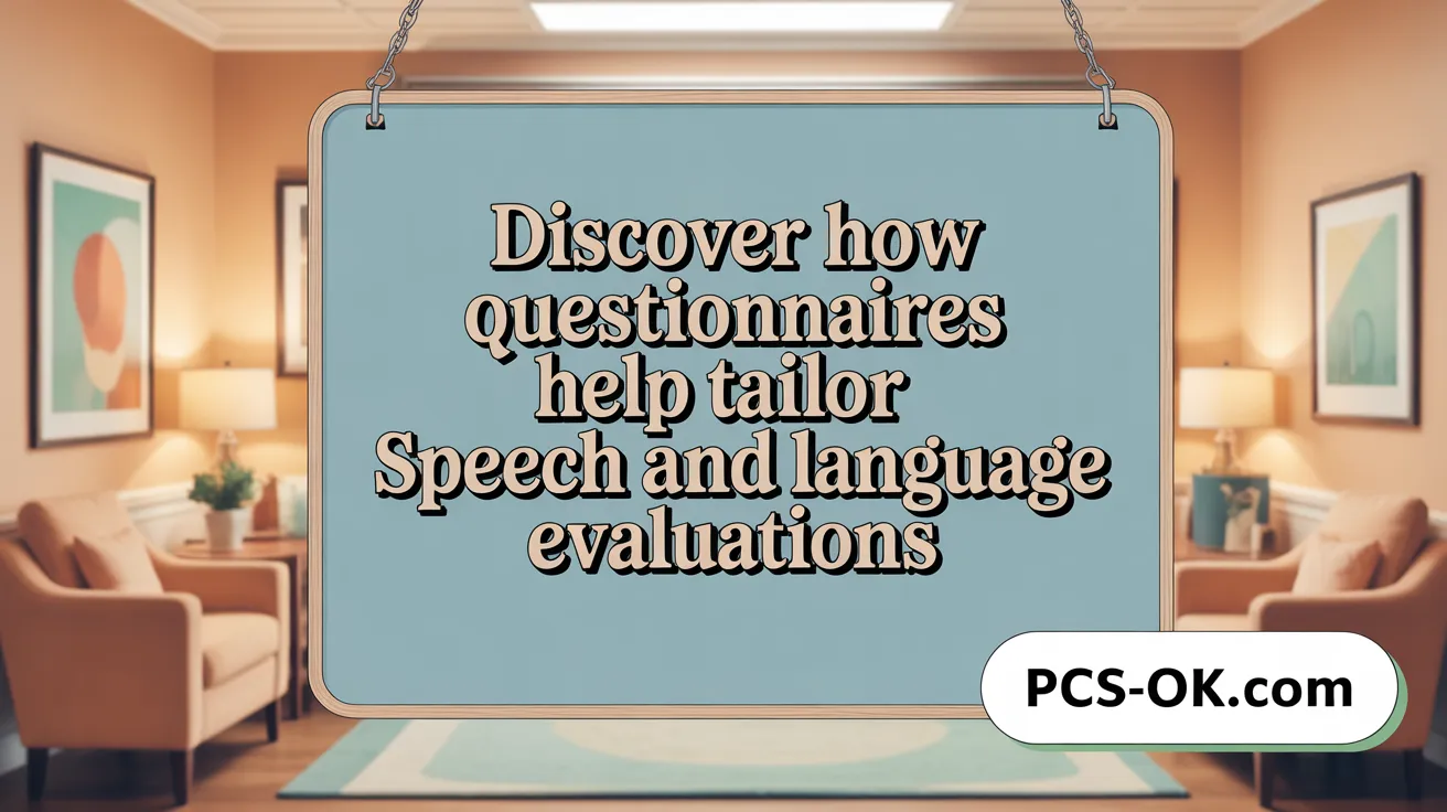 Discover how questionnaires help tailor speech and language evaluations