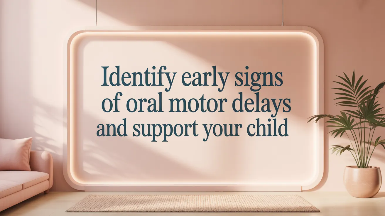 Identify Early Signs of Oral Motor Delays and Support Your Child