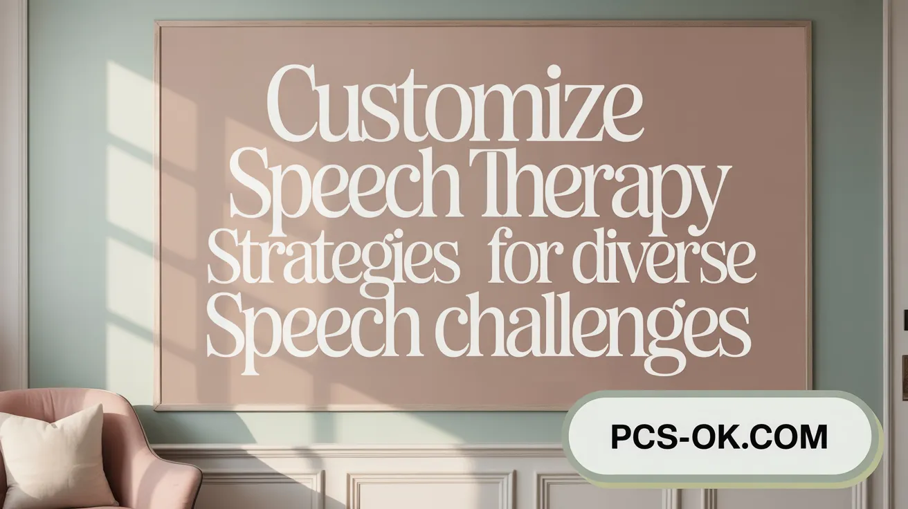 Customize speech therapy strategies for diverse speech challenges