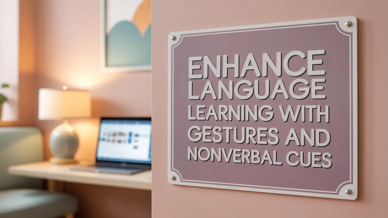 Enhance Language Learning with Gestures and Nonverbal Cues