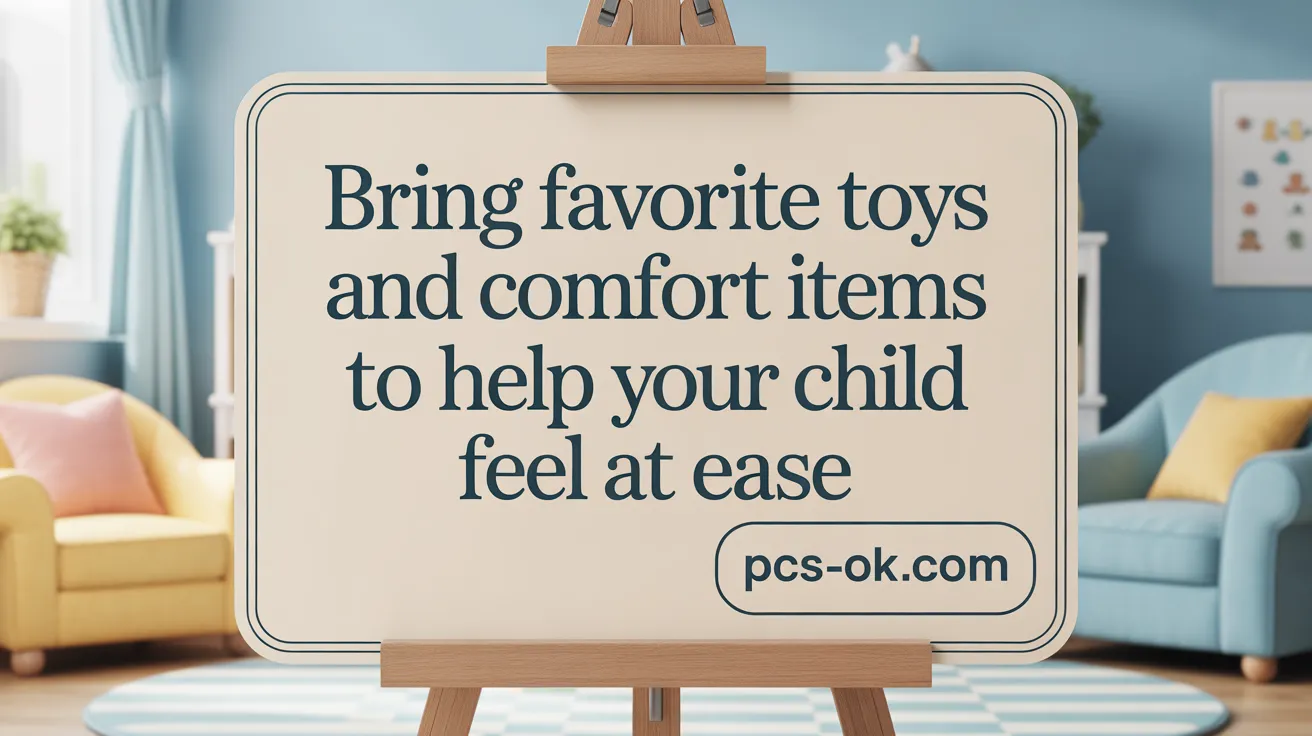 Bring Familiar Toys and Comfort Items to Make Your Child Feel at Ease
